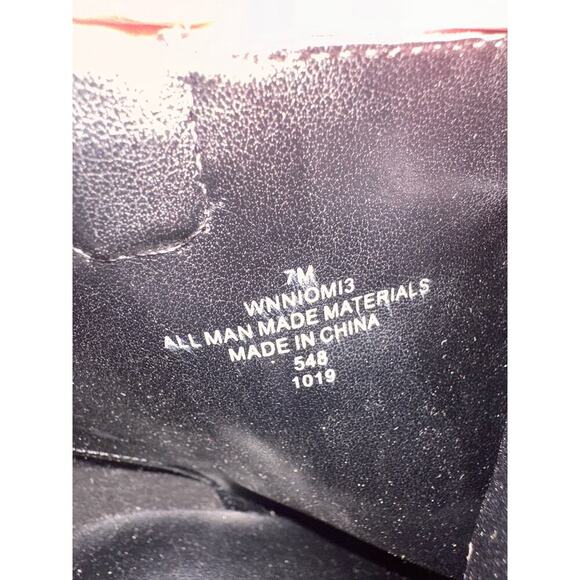 Nine West Size: 7 Vivy Ankle Booties Faux Snakeskin Black Chunky Heel Almond Toe - Picture 10 of 11